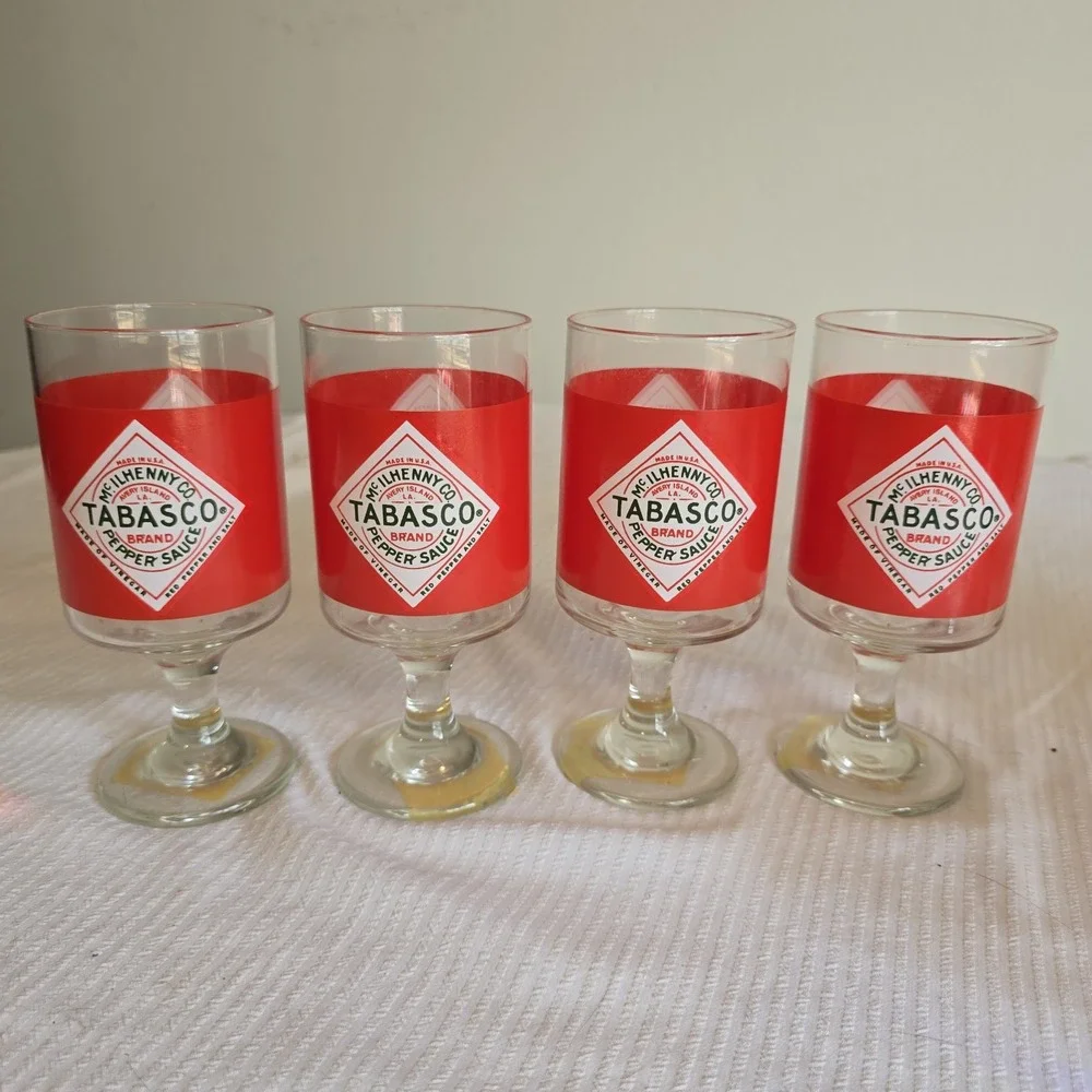 Set of 8 Tabasco Bloody Mary Stem Glases